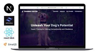 NextJS Project  Build a Dog Training Center App using NextJS 14 Tailwind React Slick & EmailJS