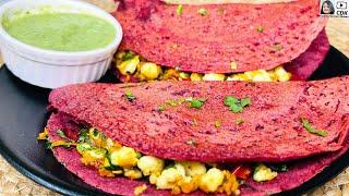 Oats Beetroot Cheela  Instant Beetroot Dosa  Healthy Breakfast Recipe  Tiffin Recipe #dosa #chila