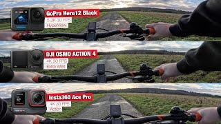 Полное сравнение экшн-камер — Insta360 Ace Pro DJI OSMO Action 4 и GoPro Hero12 Black