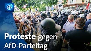 Proteste gegen AfD-Parteitag in Essen