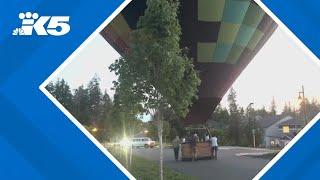 Hot air balloon touches down in Pierce County neighborhood