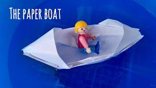 How to Make a Paper Boat that Floats on Water  - Easy Origami Tutorial