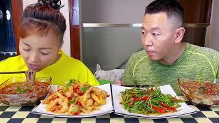 今天实在是无法忍受他了#eating show#eating challenge#husband and wife eating food#eating#mukbang #asmr eating