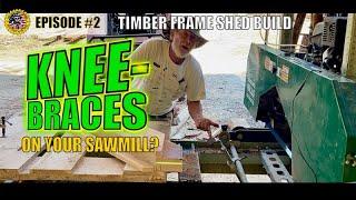 BUILDING A RUSTIC TIMBER FRAME SHED Knee Braces Fitting and Finishing Part 2 Tutorial #timberframe