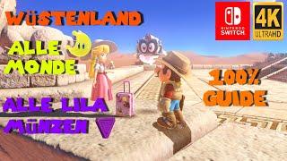 Super Mario Odyssey 100% Guide I Alle Monde 89  und 100 lila Münzen im Wüstenland  I Brutzelebene