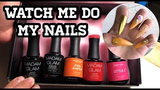 Watch me do my nails Using Madam Glam easy and fast