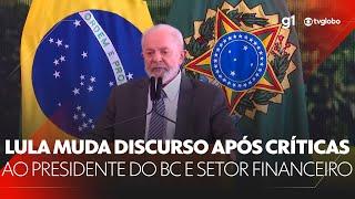Lula muda discurso após sequência de críticas ao presidente do BC e ao setor financeiro #JN #g1