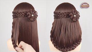 Simple Hairstyles  Different Half Up Half Down Hairstyles  Open Hair Hairstyle Easy