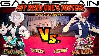 My Hero Ones Justice Gameplay - Uraraka VS Todoroki