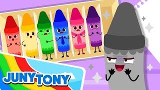 LIVE  The Naughty Gray Crayon  Lost Color Song  Color Songs  Funny Kids Songs  JunyTony