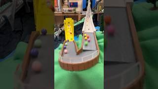 Coolest gumball machine  #marblemachine #marblerun #bridges #rubegoldberg #asmr #woodworking #maker