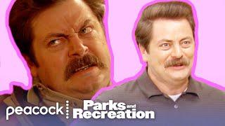 Ron Swanson getting more emotional as the video goes on  Parks and Recreation