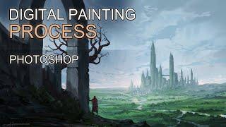 Digital Painting - Fantasy Landscape - Time-Lapse