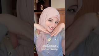 unique hijab style  cute hijab  beautiful hijab tutorial #hijab #shorts