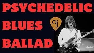 PSYCHEDELIC BLUES BALLAD JAM TRACK  Guitar Backing Track C Minor  136 BPM