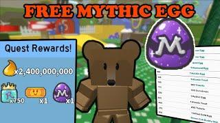 Getting a Free Mythic Egg From Brown Bear Bee Swarm Simulator
