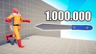 1.000.000 DAMAGE KNIFE vs UNITS - TABS  Totally Accurate Battle Simulator 2024