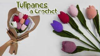 Tulipan tejido a crochet - PASO A PASO