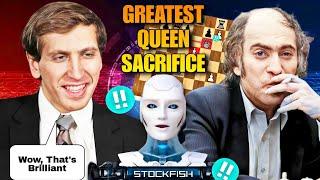 GOD Stockfish Analysed the GREATEST QUEEN SACRIFICE GAME Of Bobby Fischer and Mikhail tal  Chess