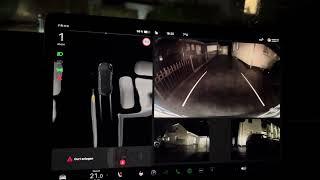 Tesla Holiday Update 2023.44.30.4  Vision Park without Ultra Sonic Sensors by night