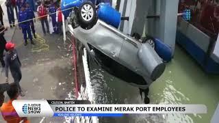 Evakuasi Mobil Tercebur di Pelabuhan Merak