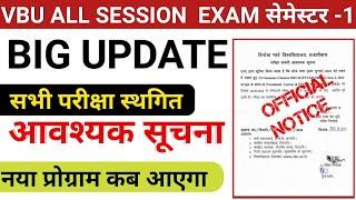 Vinoba Bhava University UG Semester-1  Exam Postponed  परीक्षा स्थगित।