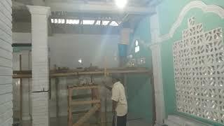 Proses pemasangan plafon mushola baiturrahman di nagan raya___aceh