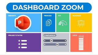 PowerPoint Infographic Dashboard + Slide Zooms