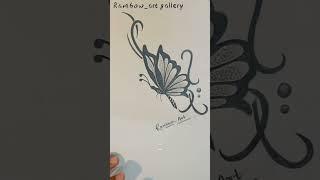 sketch drawing easy step by step  butterfly sketch drawing easy #shorts #youtubeshorts #drawing