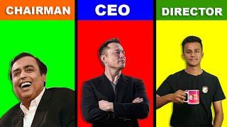 Chairman vs MD vs CEO Who is Higher in Position   Difference Between Chairman MD CEO and Board