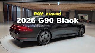 2025 Genesis G90 Black long wheel base POV Exterior and Interior