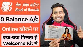 Bank of Baroda Online Account Opening  Bank of Baroda Zero Balance Account  Welcome Kit Unpacking