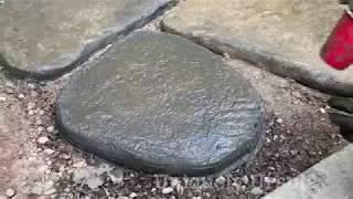 How to DIY large irregular concrete natural looking stepping stones