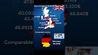 If the British Regions were countries GDP per capita