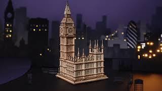 Robotime Rolife Architecture 3D Wooden Puzzle-Tower Bridge TG412 and Big Ben TG507