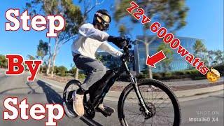 72v 60mph DIY electric e-bike build 100$ mountain bike conversion 72v