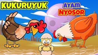 Ayam Nyosor Dan Ayam Berkokok  Kukuruyuk Lagu Anak Indonesia