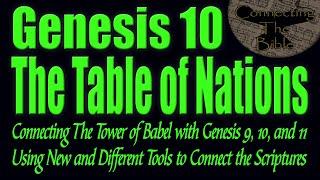 Bible Study - Genesis 10  The Table of Nations Analyzing with New Tools and Connecting Everything