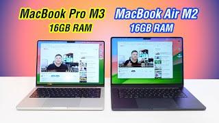 Lệch nhau 4 triệu VND MacBook Pro 14 M3 vs MacBook Air M2