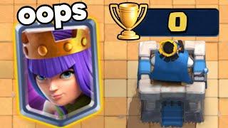 I unlocked Archer Queen at 0 trophies