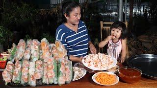 My children like fresh spring rolls so much - Cook and eat