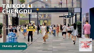 4KHDRChina walk tour  Travel at home  Walk in Taikoo Li Chengdu  Real china city