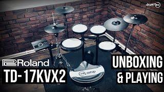 Roland TD-17 KVX2 electronic drums unboxing & playing by drum-tec
