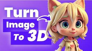 Turn Any 2D Image to 3D Model Using AI Free - Step by Step Tutorial 2024