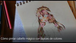 Cómo pintar cabello mágico con lápices de colores