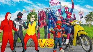 UNSTABLE  Spiderman Family KID SPIDER MAN And MOMMY use NEW POWER defeat JOKER  Funny Movie