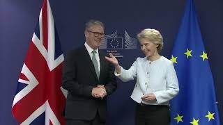 President Ursula von der LEYEN receives the Prime Minister of the United Kingdom Sir Keir STARMER