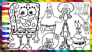 Draw and Color the Characters from SpongeBob SquarePants ️ Drawings for Kids