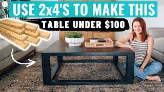 Modern Coffee Table Using 2x4s EASY 3 HOUR PROJECT Built In One Day Wood Project