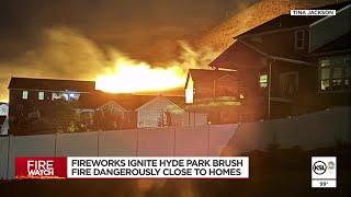 Hyde Park residents urging caution after brush fire gets dangerously close to homes